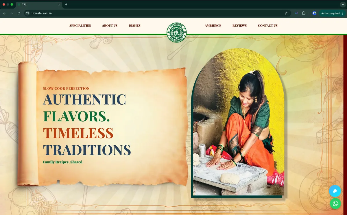 TFC Restaurant website